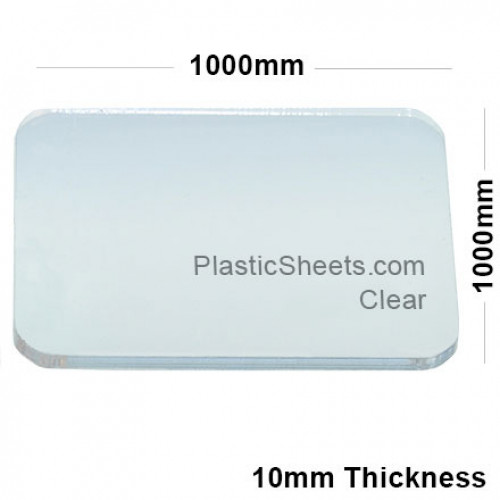 10mm Clear Acrylic Sheet 1000 x 1000
