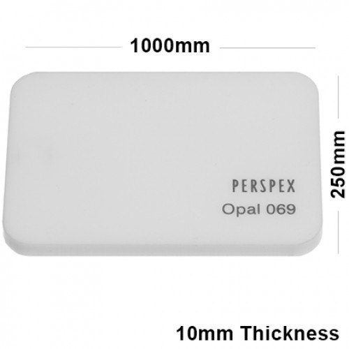 10mm Opal Acrylic Sheet 1000 x 250
