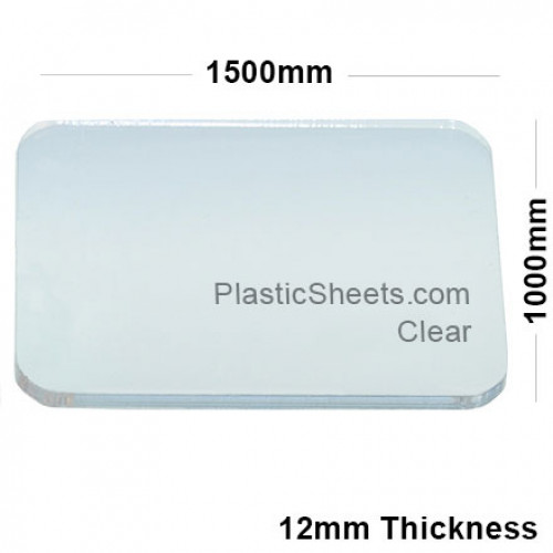 12mm Clear Acrylic Sheet 1500 x 1000