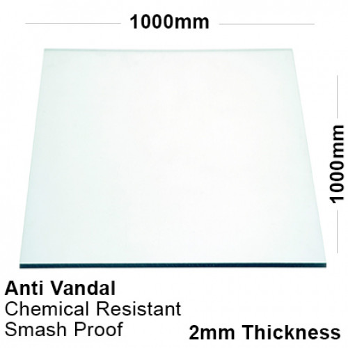 2mm Clear PETG Sheet 1000 x 1000