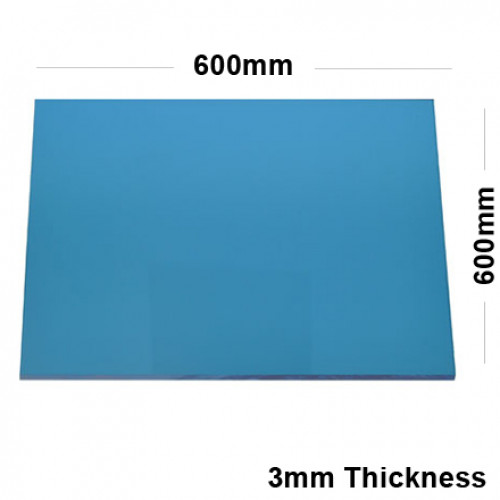 3mm Blue Acrylic Mirror Sheet 600 x 600
