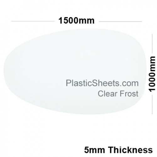 5mm Clear Frosted Acrylic Sheet 1500 x 1000