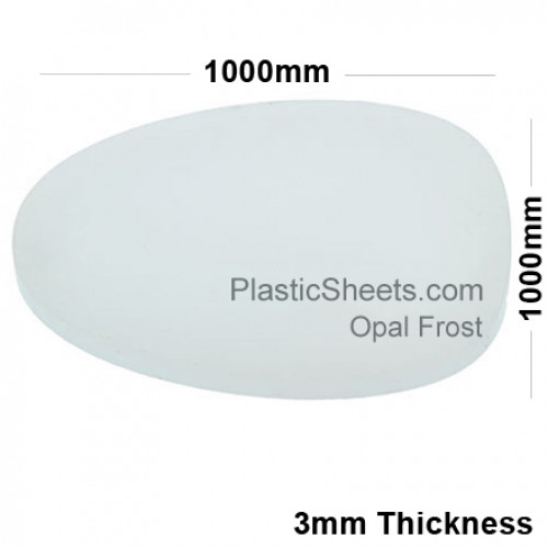 3mm Opal Frosted Acrylic Sheet 1000 x 1000