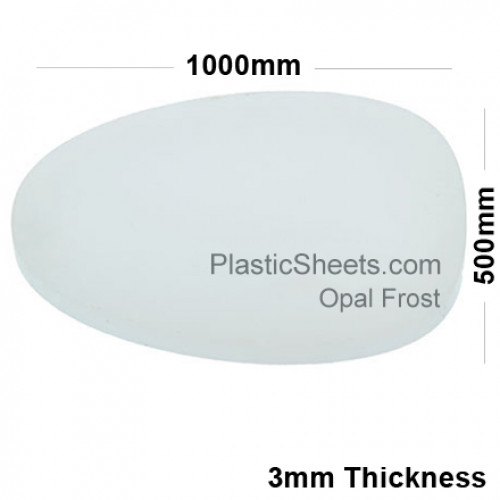3mm Opal Frosted Acrylic Sheet 1000 x 500