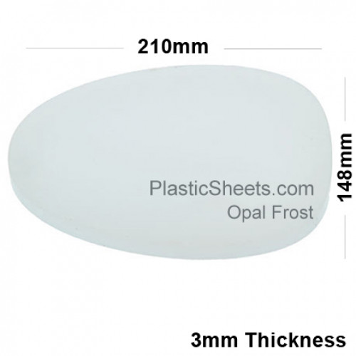 3mm Opal Frosted Acrylic Sheet 210 x 148