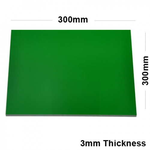 3mm Green Acrylic Mirror Sheet 300 x 300