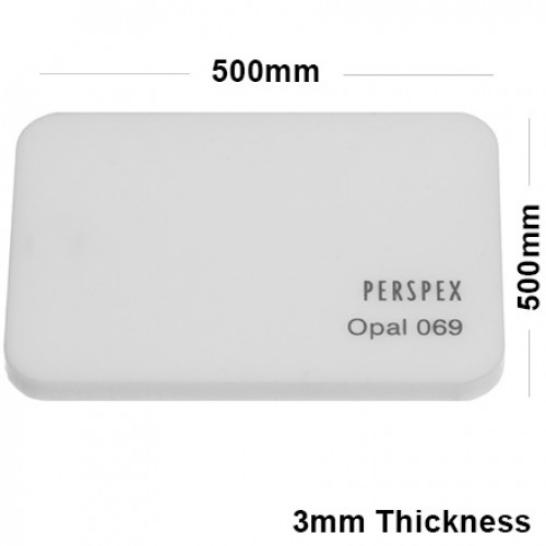 3mm Opal Acrylic Sheet 500 x 500