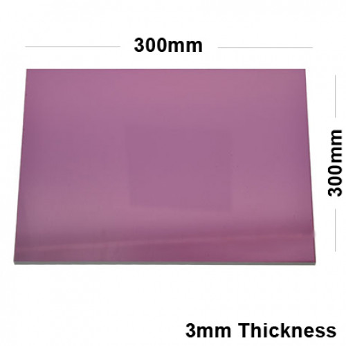 3mm Pink Acrylic Mirror Sheet 300 x 300