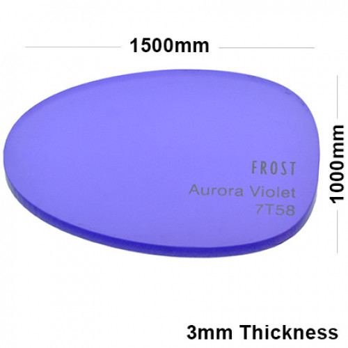 3mm Purple Frosted Acrylic Sheet 1500 x 1000
