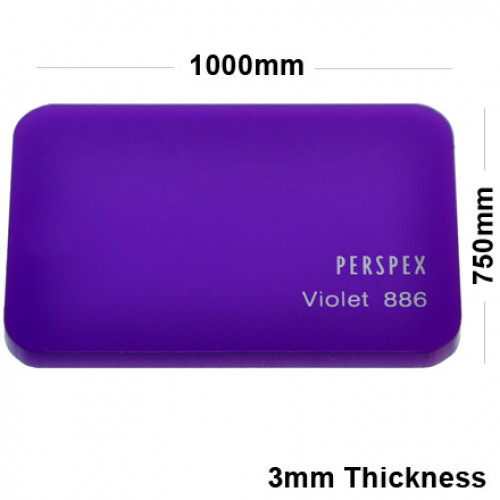 3mm Purple Acrylic Sheet 1000 x 750