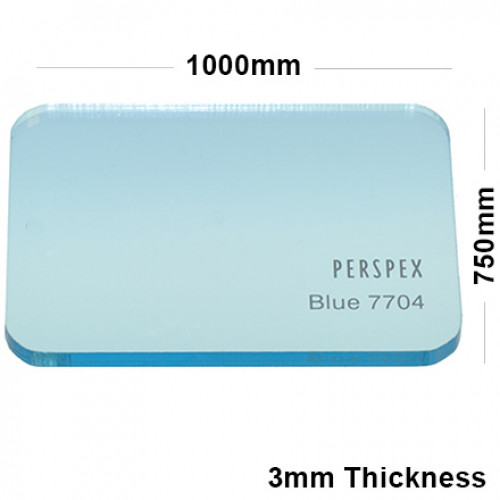 3mm Light Blue Tinted Acrylic Sheet 1000 x 750