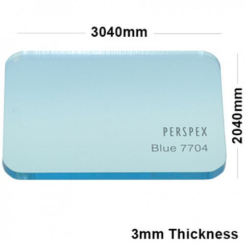 3mm Light Blue Tinted Acrylic Sheet 3040 x 2040