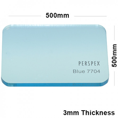 3mm Light Blue Tinted Acrylic Sheet 500 x 500