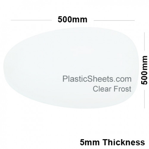 5mm Clear Frosted Acrylic Sheet 500 x 500