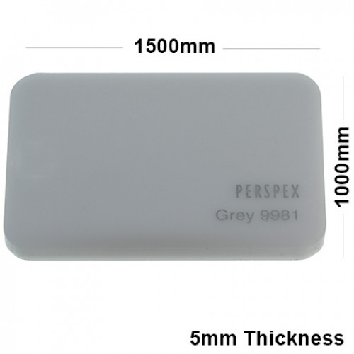 5mm Grey Acrylic Sheet 1500 x 1000