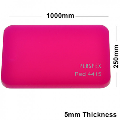 5mm Pink Acrylic Sheet 1000 x 250