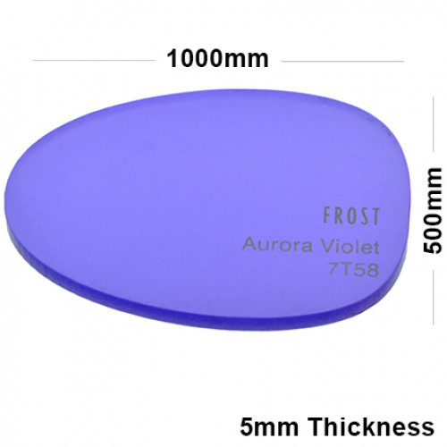 5mm Purple Frosted Acrylic Sheet 1000 x 500