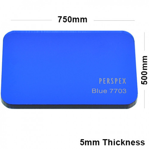 5mm Dark Blue Tinted Acrylic Sheet 500 x 500