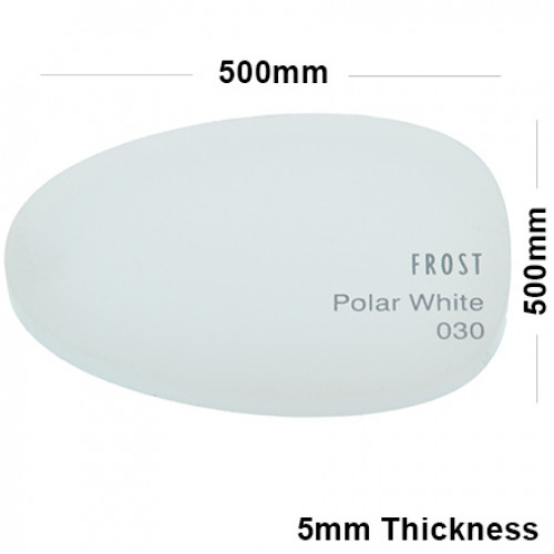 5mm White Frosted Acrylic Sheet 500 x 500