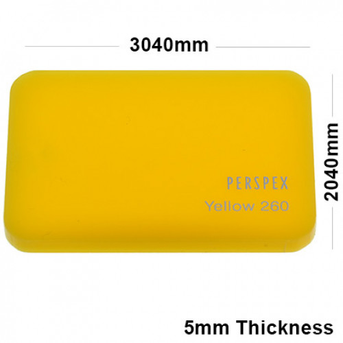 5mm Yellow Acrylic Sheet 2040 x 3040