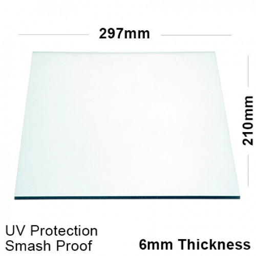 6mm Clear Polycarbonate Sheet 297 x 210