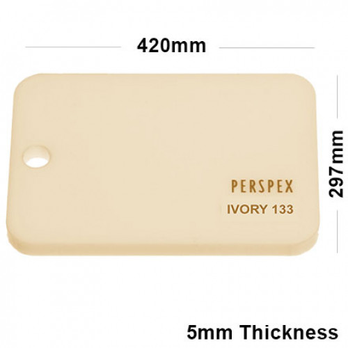 3mm Ivory Perspex acrylic Sheet A3 297x420
