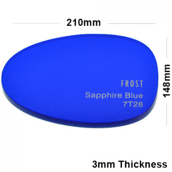 3mm Blue Frosted Acrylic Sheet 210 x 148
