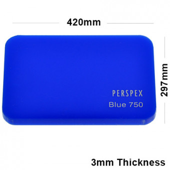 3mm Blue Acrylic Sheet 297 x 420