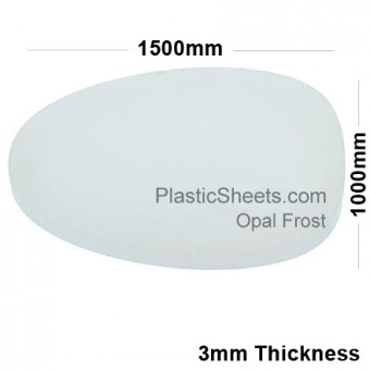 3mm Opal Frosted Acrylic Sheet 1500 x 1000