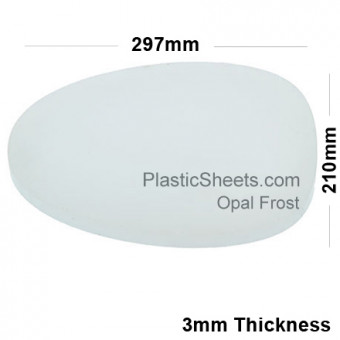 3mm Opal Frosted Acrylic Sheet 297 x 210