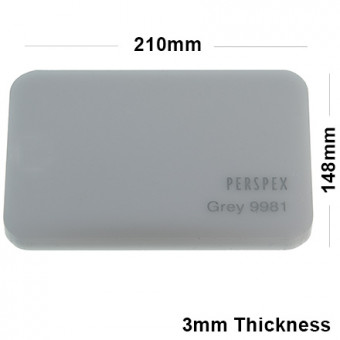 3mm Grey Acrylic Sheet 210 x 148