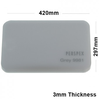 3mm Grey Acrylic Sheet 297 x 420
