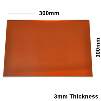 3mm Orange Acrylic Mirror Sheet 300 x 300