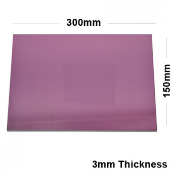 3mm Pink Acrylic Mirror Sheet 300 x 150