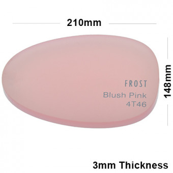 3mm Pink Frosted Acrylic Sheet 210 x 148