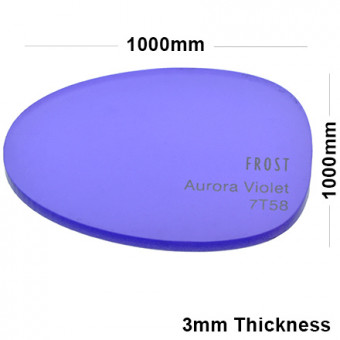 3mm Purple Frosted Acrylic Sheet 1000 x 1000