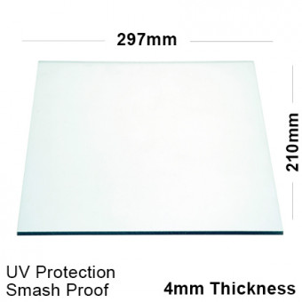 4mm Clear Polycarbonate Sheet 297 x 210