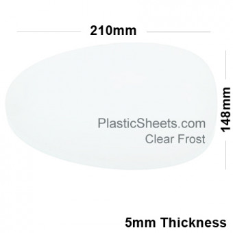5mm Clear Frosted Acrylic Sheet 210 x 148