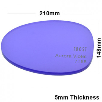 5mm Purple Frosted Acrylic Sheet 210 x 148