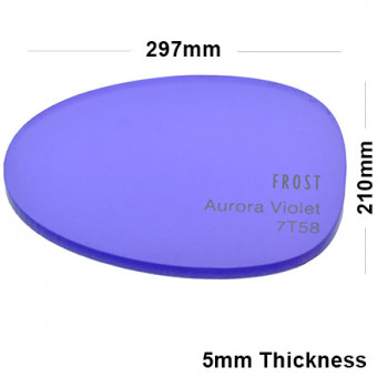 5mm Purple Frosted Acrylic Sheet 297 x 210