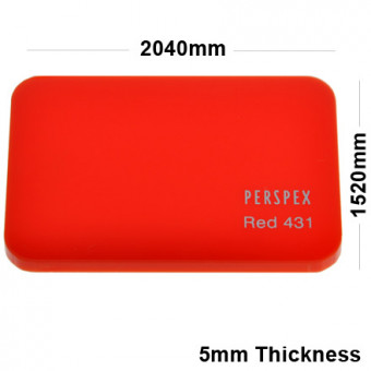 5mm Red Acrylic Sheet 210 x 148