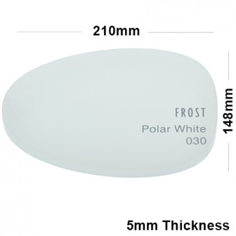 5mm White Frosted Acrylic Sheet 210 x 148