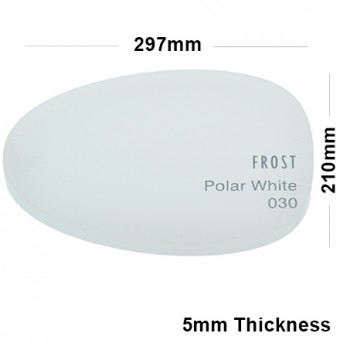 5mm White Frosted Acrylic Sheet 297 x 210