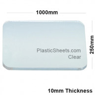 10mm Clear Acrylic Sheet 1000 x 250