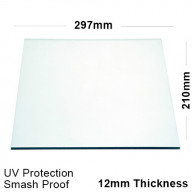 12mm Clear Polycarbonate Sheet 297 x 210