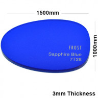 3mm Blue Frosted Acrylic Sheet 1500 x 1000