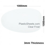 3mm Clear Frosted Acrylic Sheet 1000 x 1000