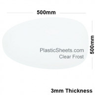 3mm Clear Frosted Acrylic Sheet 500 x 500