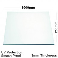 3mm Clear Polycarbonate Sheet 1000 x 250
