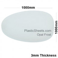 3mm Opal Frosted Acrylic Sheet 1000 x 1000